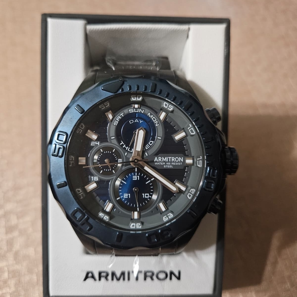 Armitron Men's Navy and Black Sport Chronograph Watch
